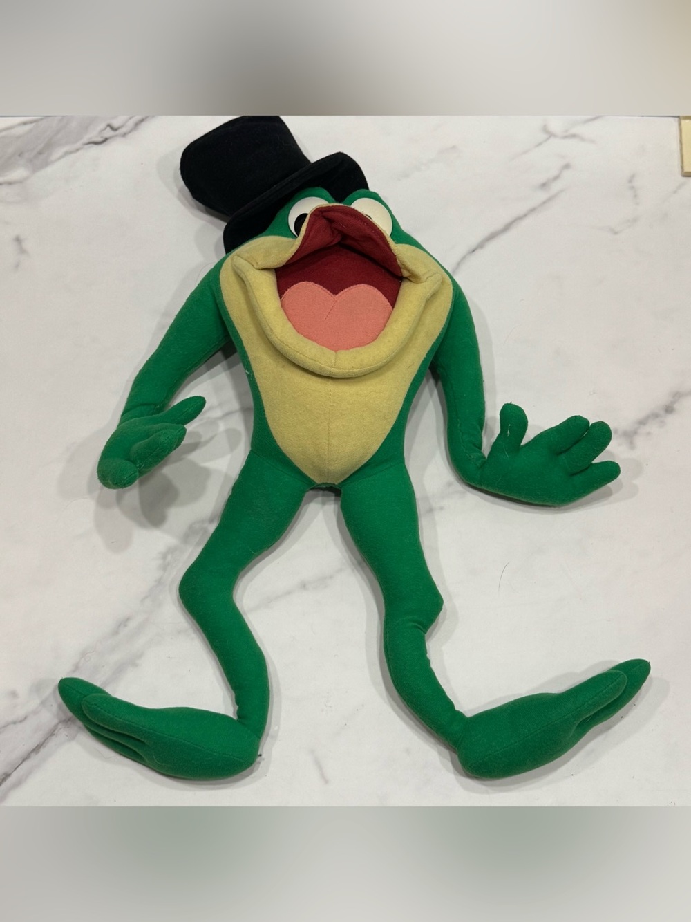Warner Bros Singing Dancing Frog Mascot Plush Doll Articulating Wired Limbs 21"
